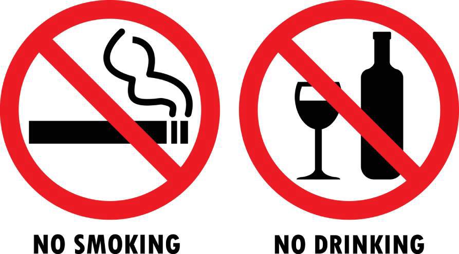 Avoid Smoking and Alcohol