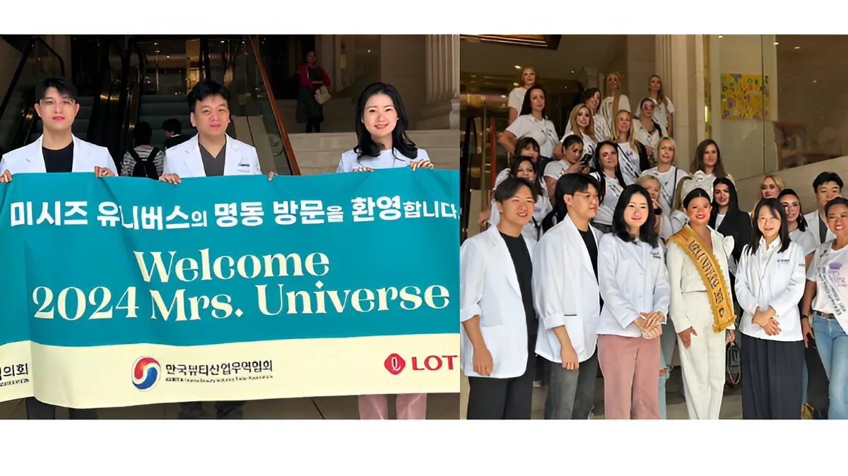 Mrs. Universe contestants visiting DoctorPetit Myeongdong